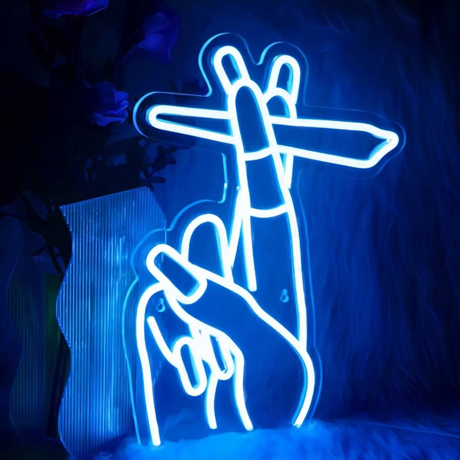 Two Fingers Holding Cigarette Led Neon Signs | Shineneon
