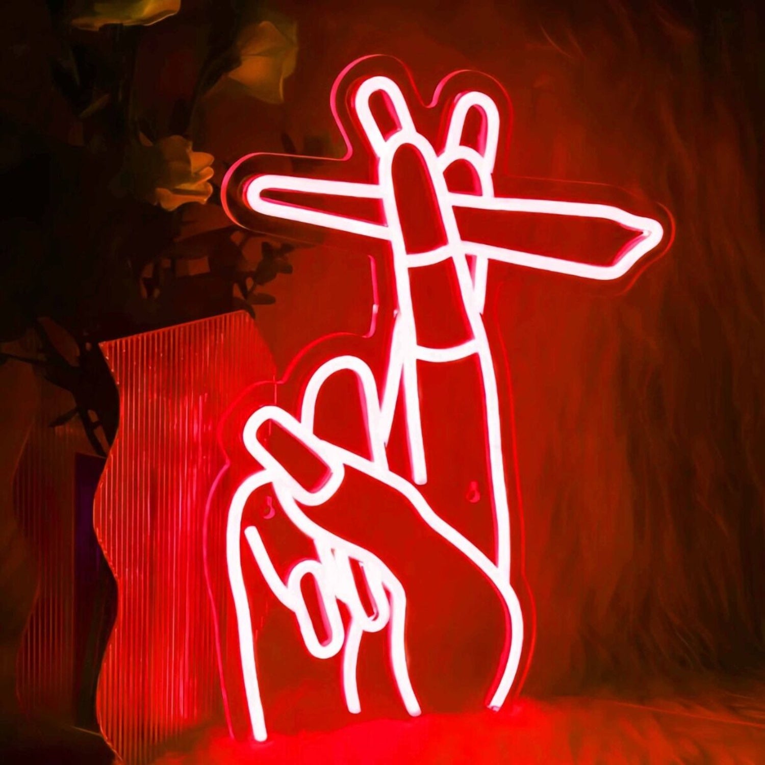 Two Fingers Holding Cigarette Led Neon Signs | Shineneon