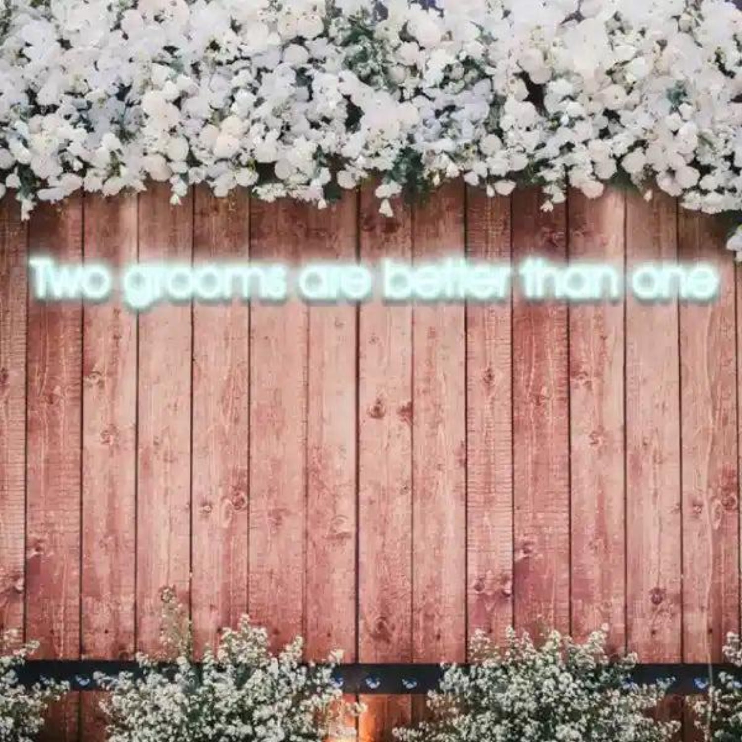 Two Grooms Love Dog Fireworks Multicolor Led Neon Sign For Wedding Party Decor | Shineneon