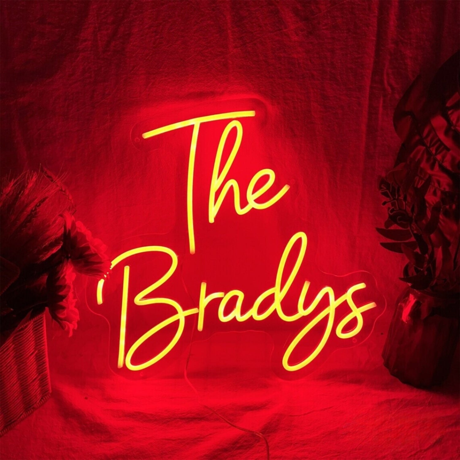 Two Lines Wedding Led Neon Sign With Your Family Name | Shineneon