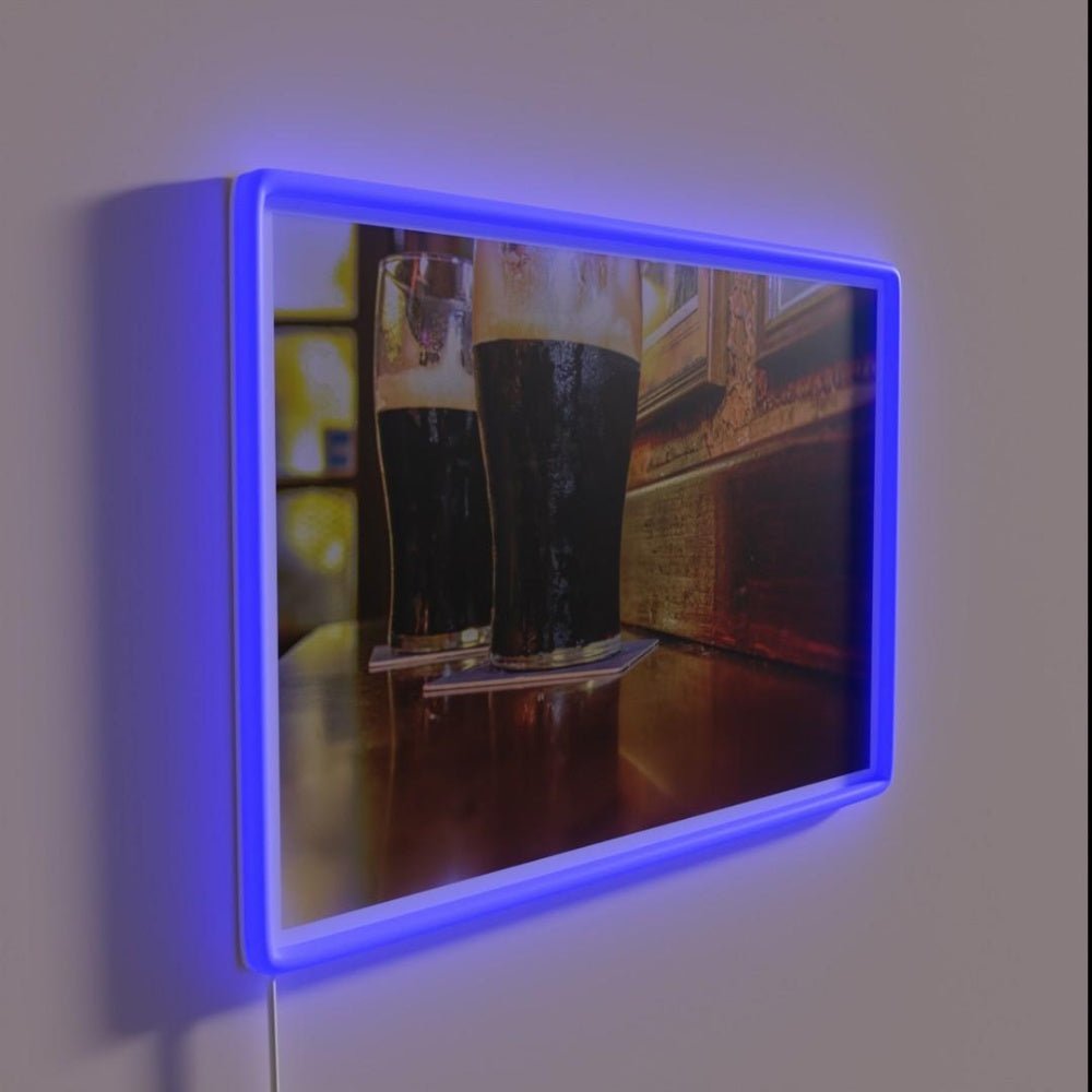 Two Pints Of Guiness In Irish Bar Rgb Led Neon Sign - Shineneon