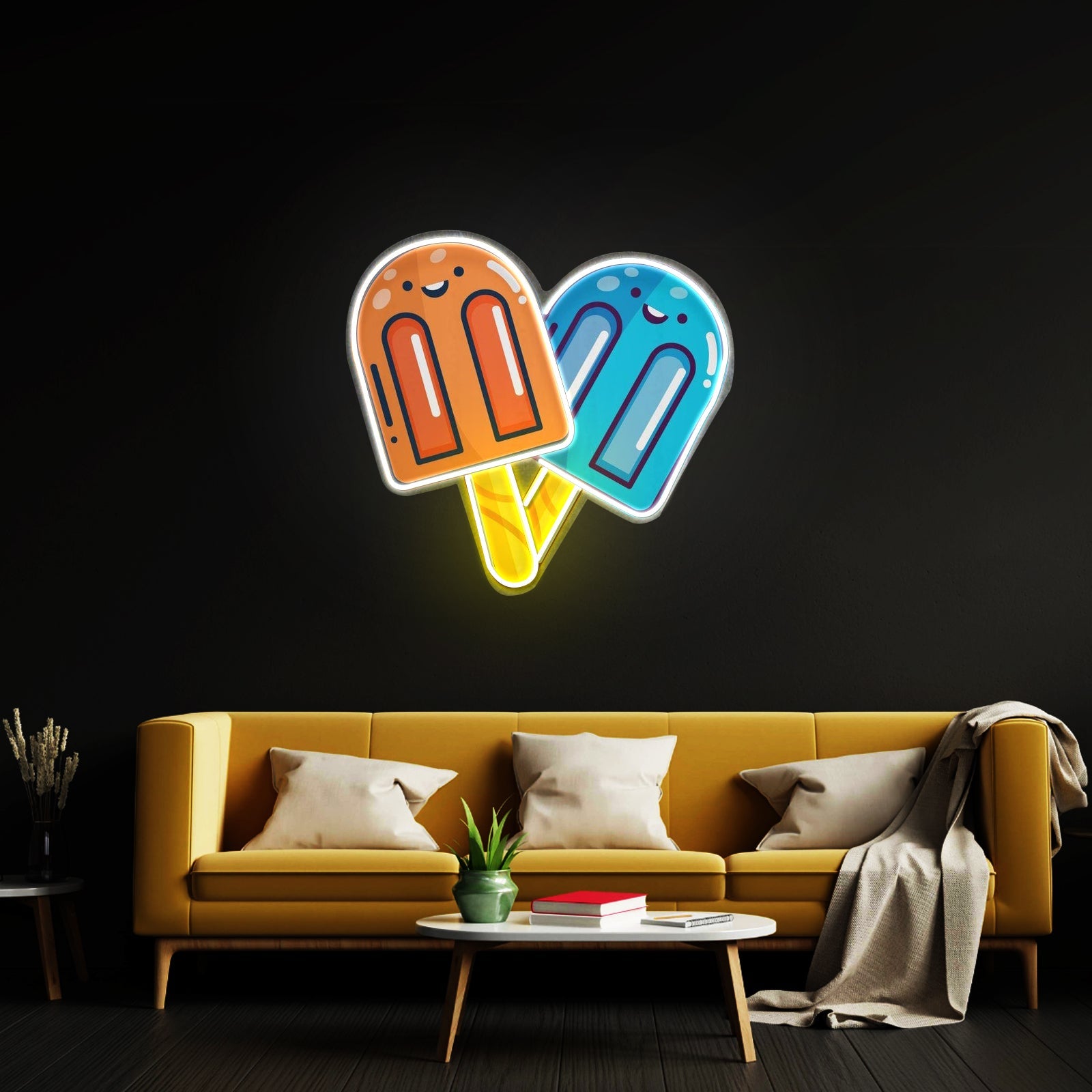 Two Popsicles Custom Led Signs Artwork For Sale - Shineneon