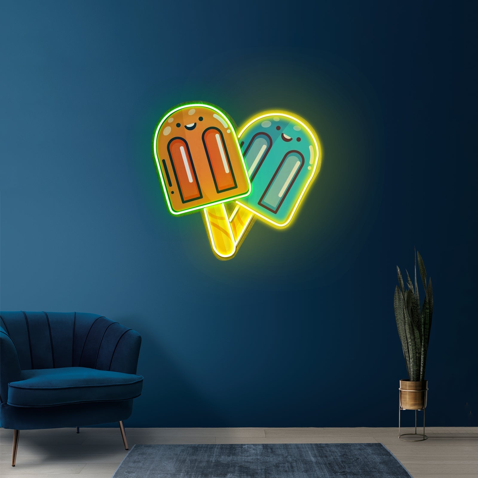 Two Popsicles Custom Led Signs Artwork For Sale - Shineneon