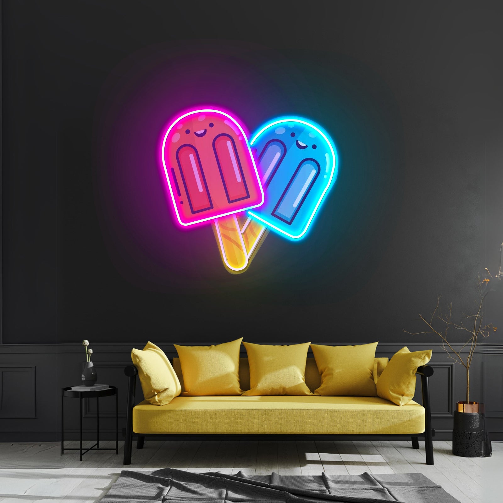 Two Popsicles Custom Led Signs Artwork For Sale