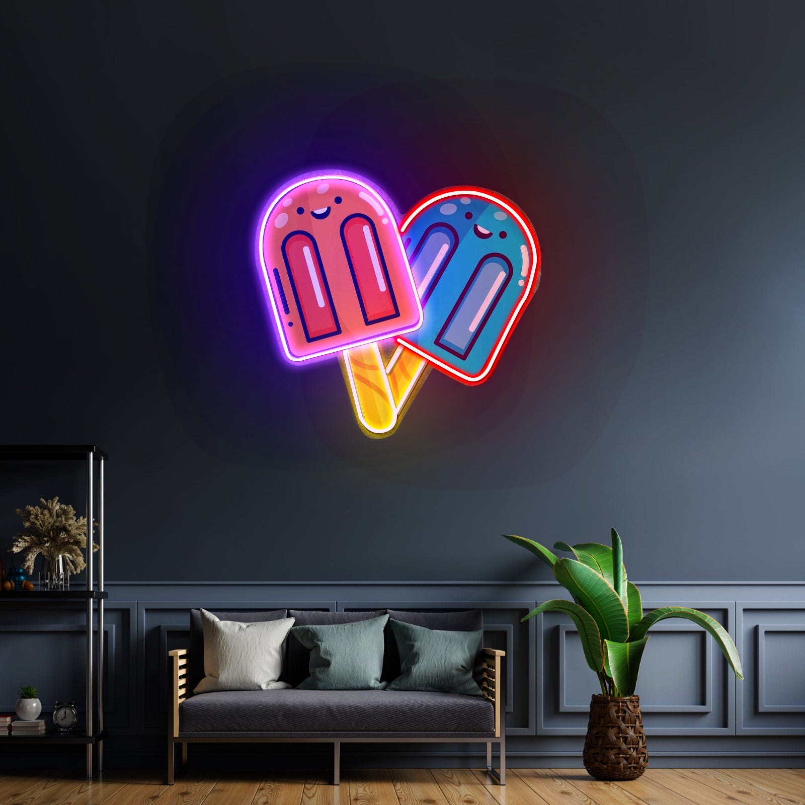 Two Popsicles Custom Led Signs Artwork For Sale