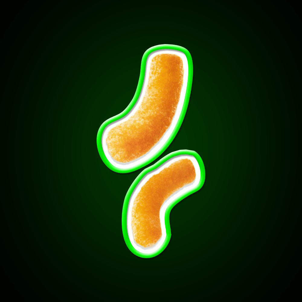 Two Puffy Cheetos Snack Food Led Neon Sign Rgb Color - Shineneon