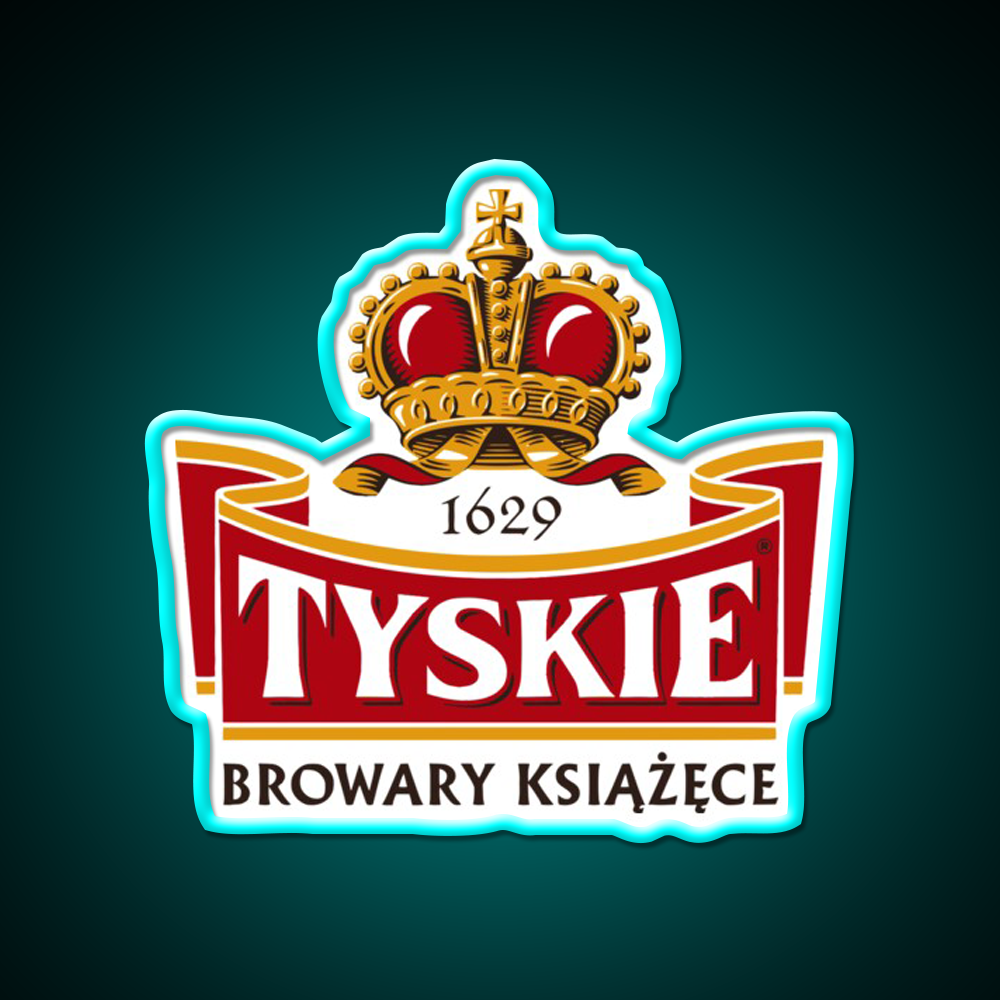 Tyskie Beer Bar Decor Led Neon Sign Rgb Color - Size and dimension reference
