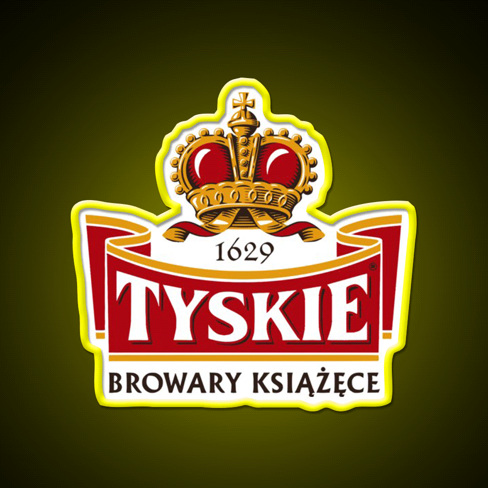 Tyskie Beer Bar Decor Led Neon Sign Rgb Color - Custom LED neon sign front view