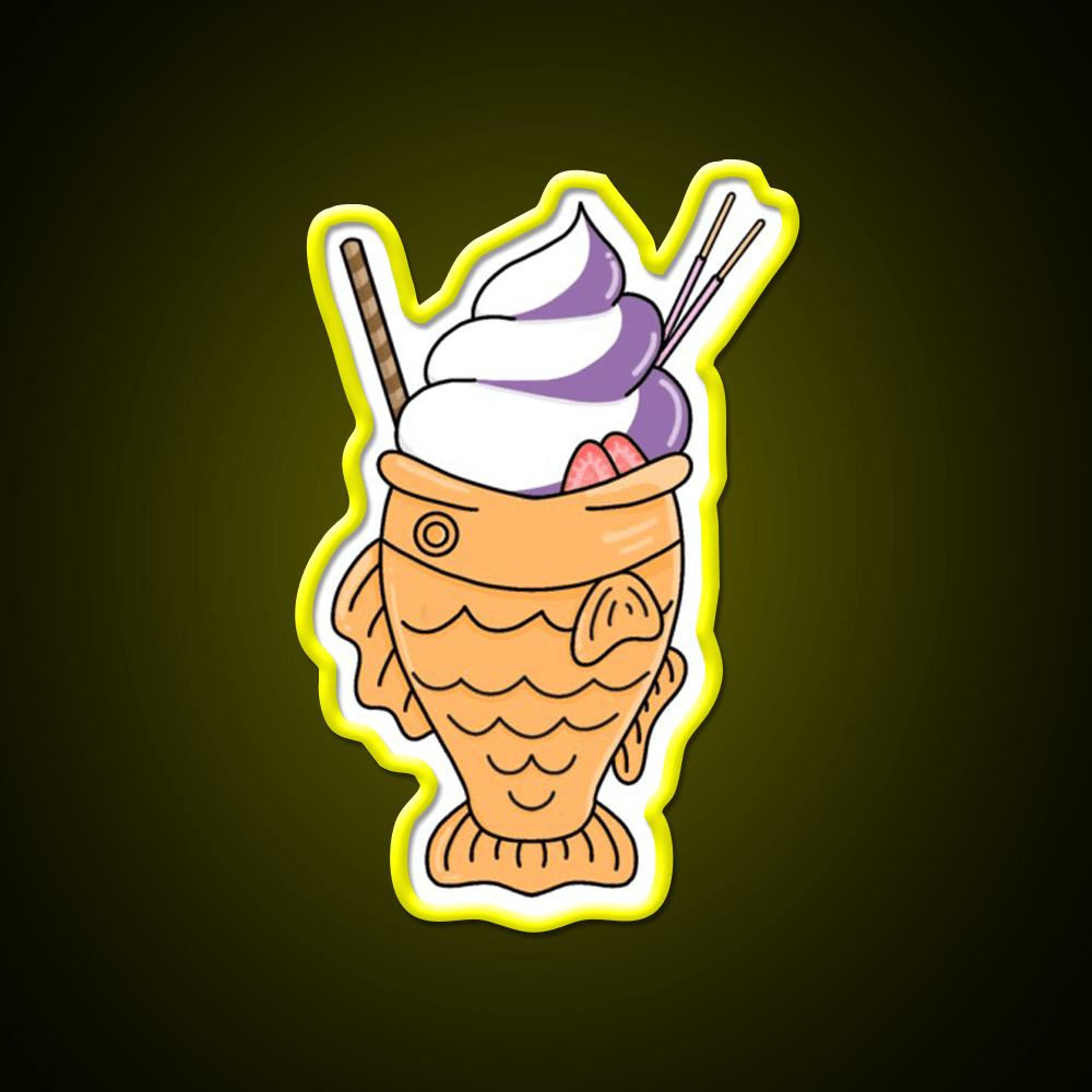 Ube Taiyaki Snack Food Led Neon Sign Rgb Color - Shineneon