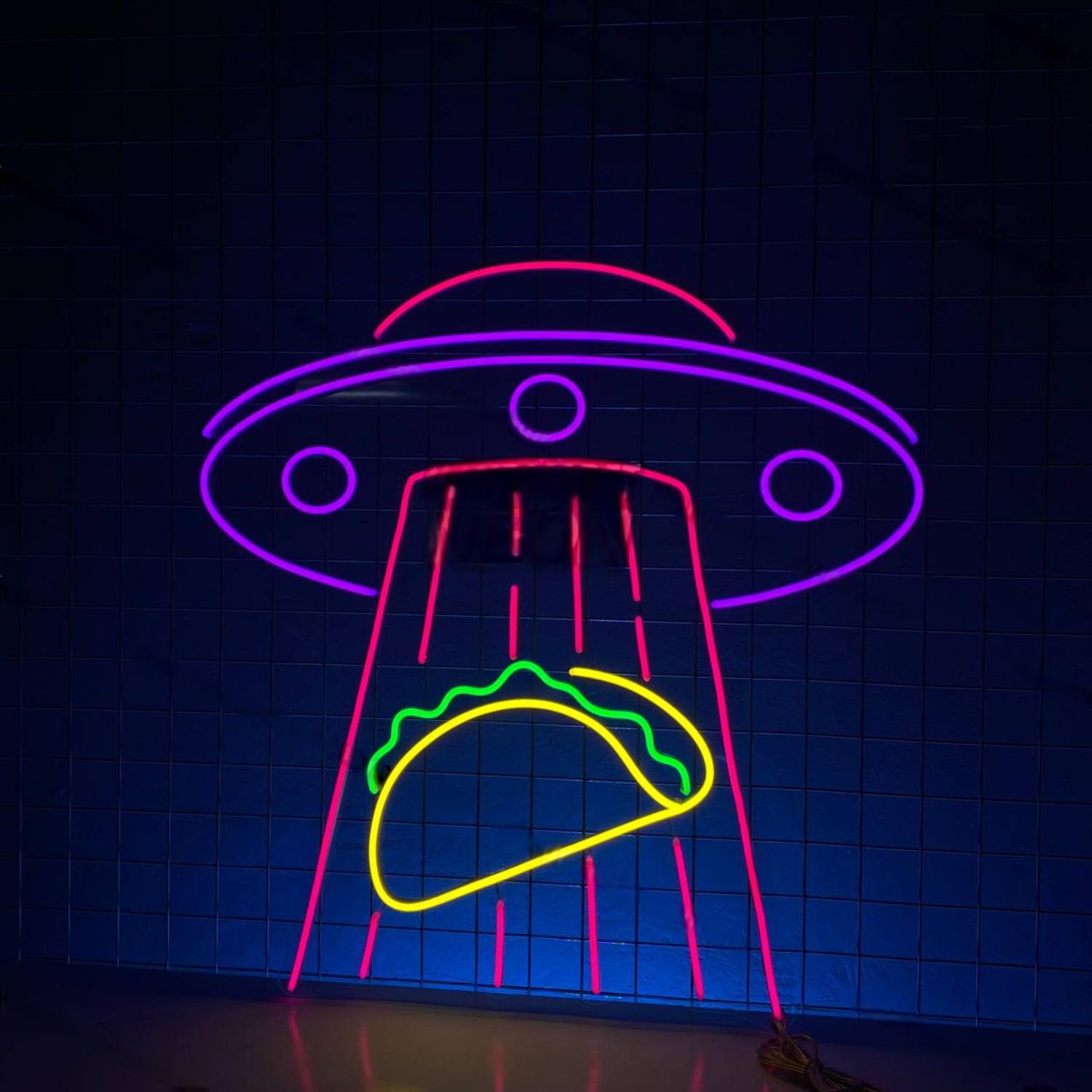 Ufo Abduction Tacos Led Neon Sign Tacos Lover Gift | Shineneon
