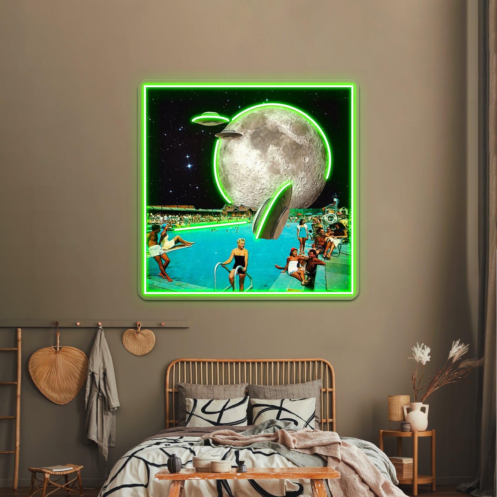 Ufo Crash Landing Wall Artwork Neon Signs | Shineneon