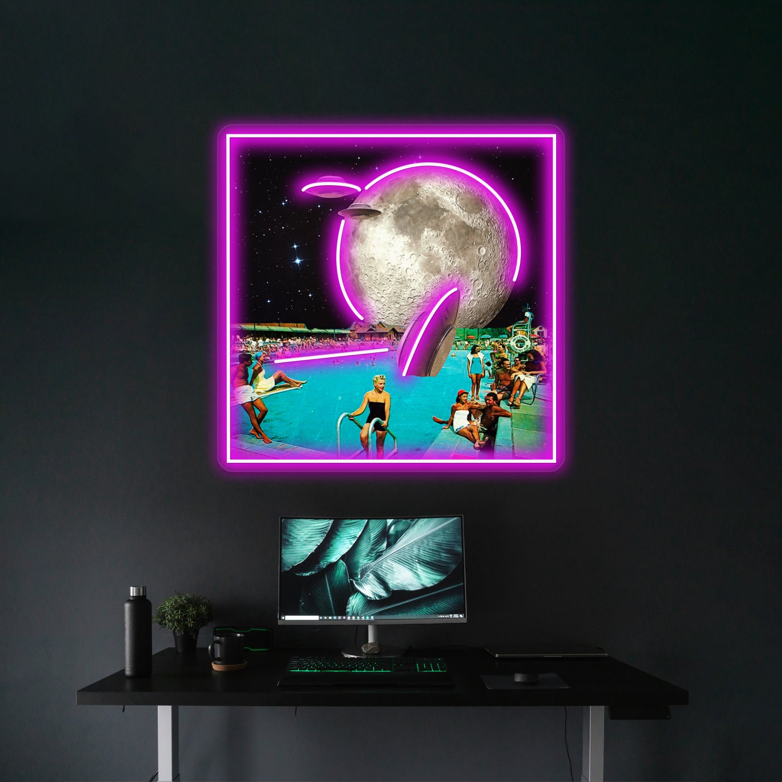 Ufo Crash Landing Wall Artwork Neon Signs | Shineneon