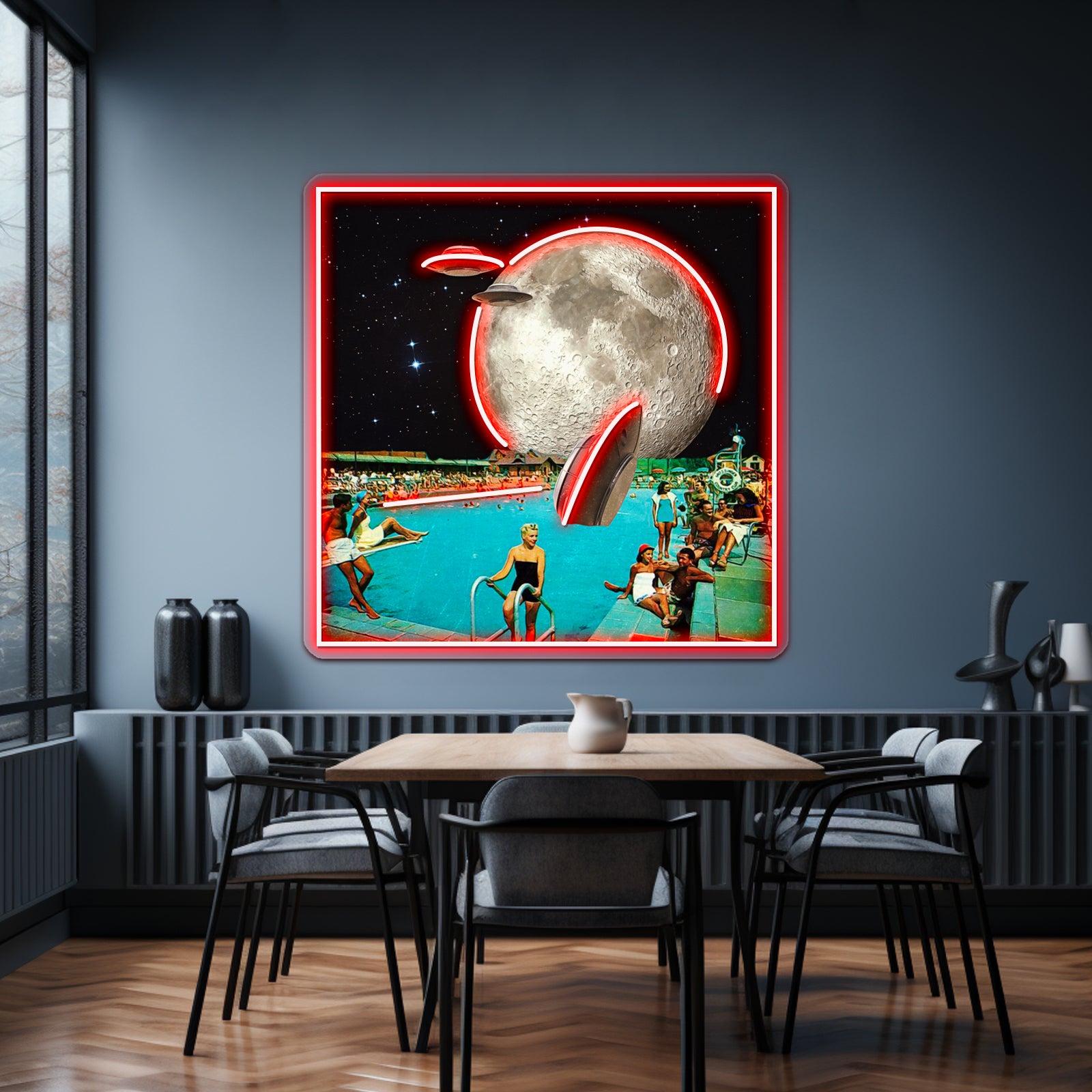 Ufo Crash Landing Wall Artwork Neon Signs | Shineneon