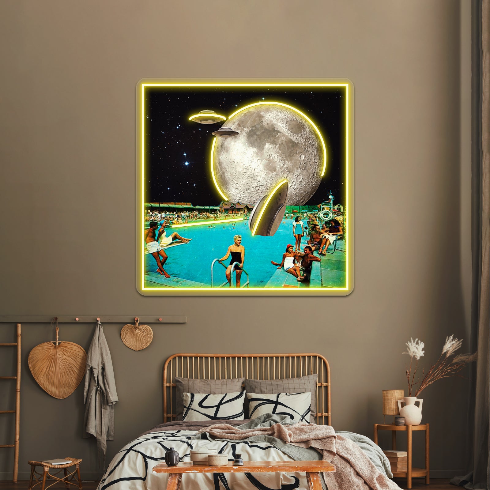 Ufo Crash Landing Wall Artwork Neon Signs | Shineneon