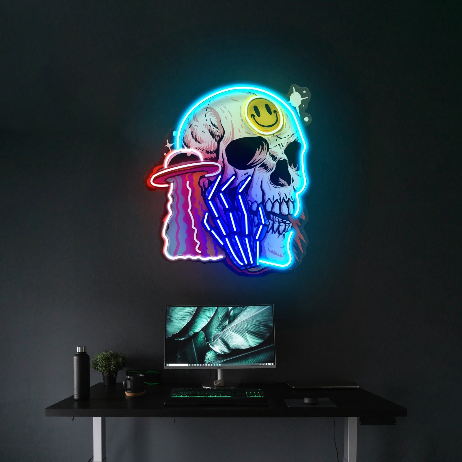 Ufo Skull Vibe Led Neon Sign Light Custom Led Signs - Shineneon