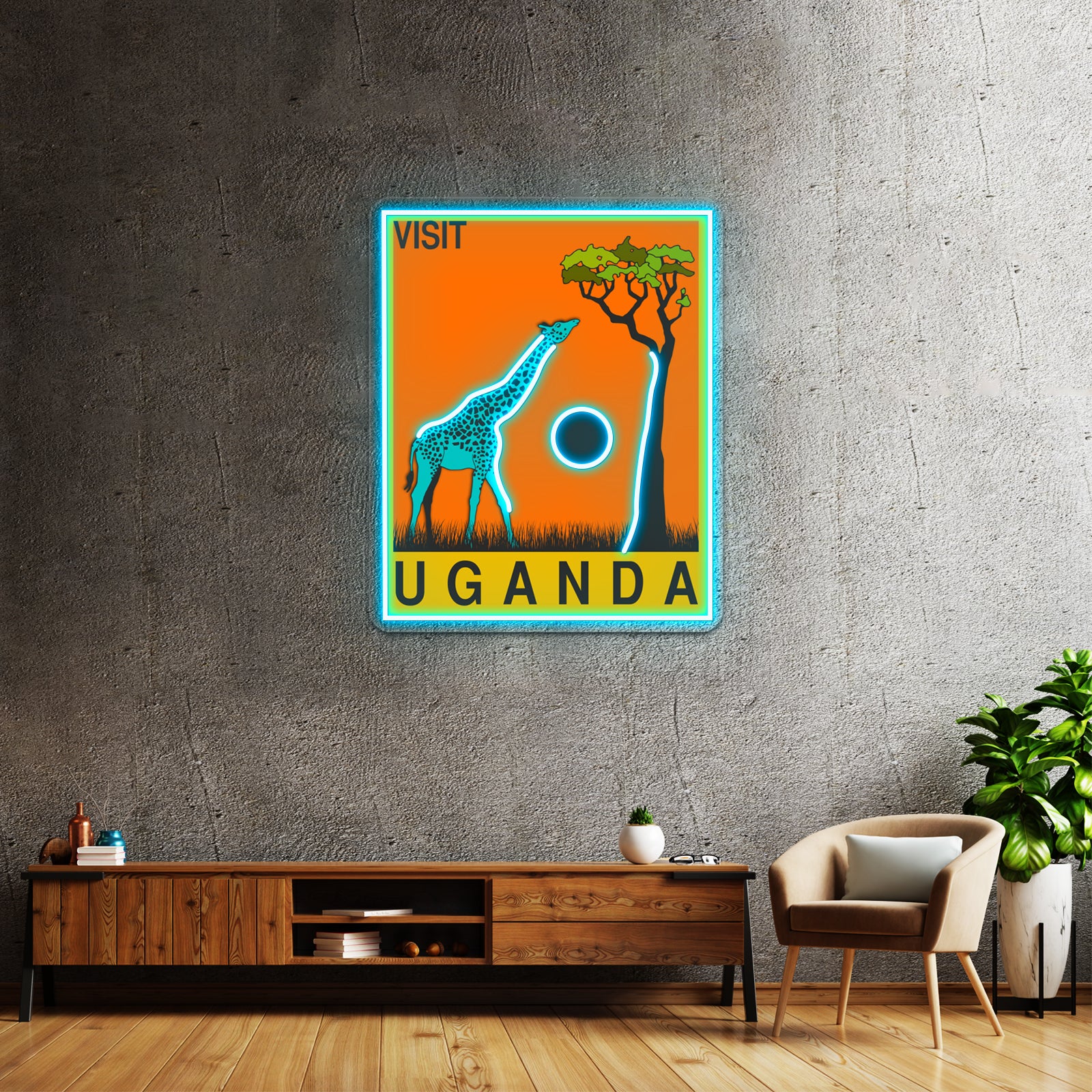 Uganda Artwork Personalized Neon Signs | Shineneon
