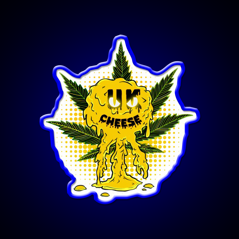 Uk Cheese Strain Amazing Art Hemp Inspired Green Leaf Led Neon Sign Rgb Color - LED neon sign view 5