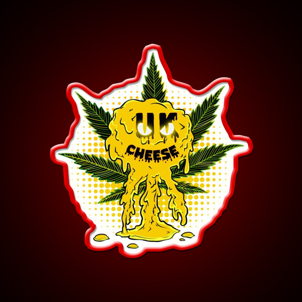 Uk Cheese Strain Amazing Art Hemp Inspired Green Leaf Led Neon Sign Rgb Color - LED neon sign view 10