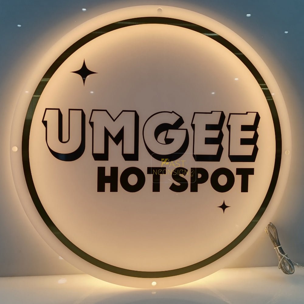 Umgee Hotspot Acrylic Business Logo Sign - Shineneon