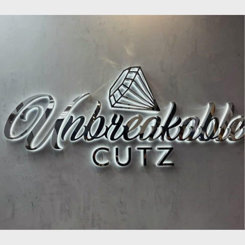 Unbreakable Cutz 3D Backlit Channel Letters Led Light Sign - Shineneon