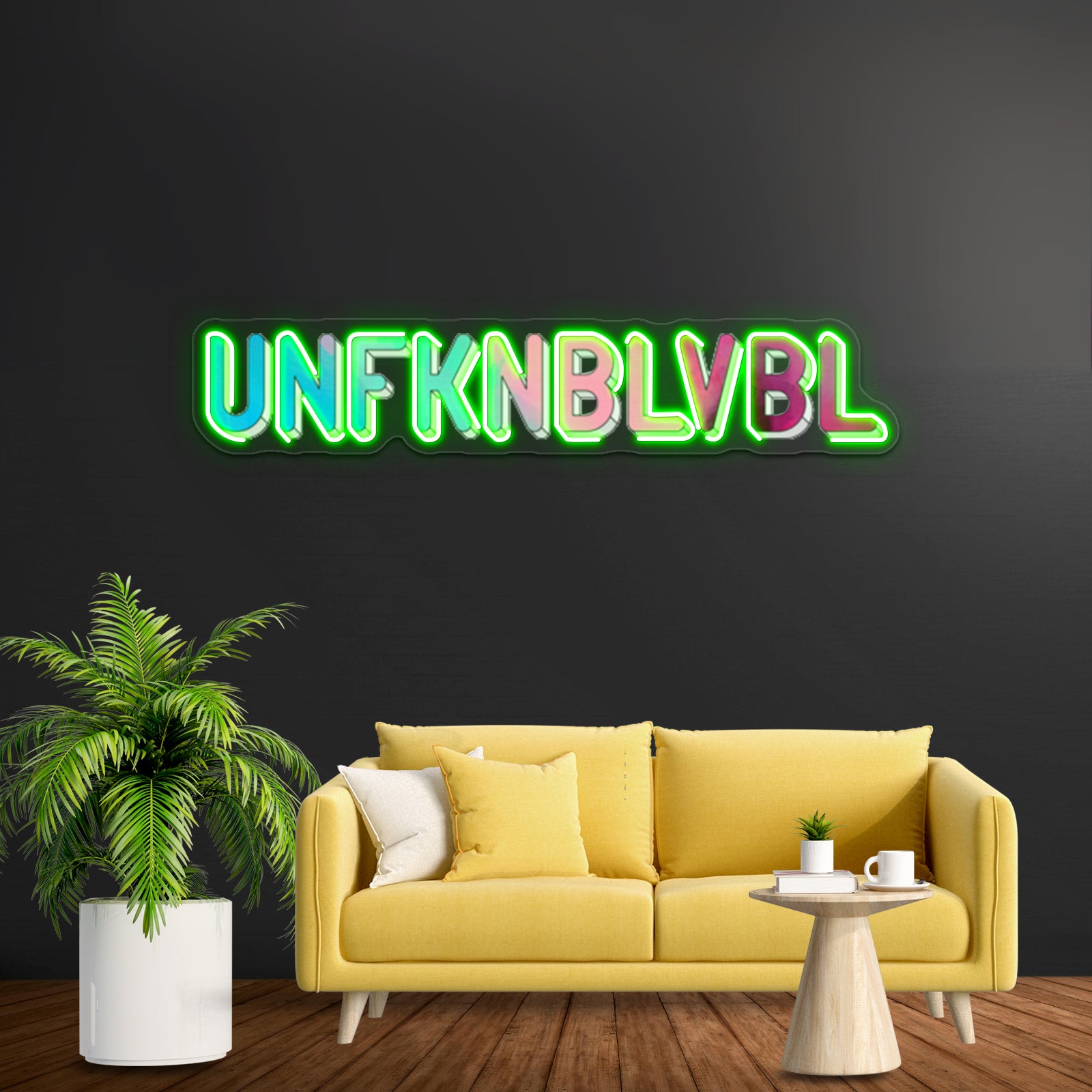 Unfknblvbl Rainbow Paint Funny Phrase Artwork Personalized Neon Signs | Shineneon