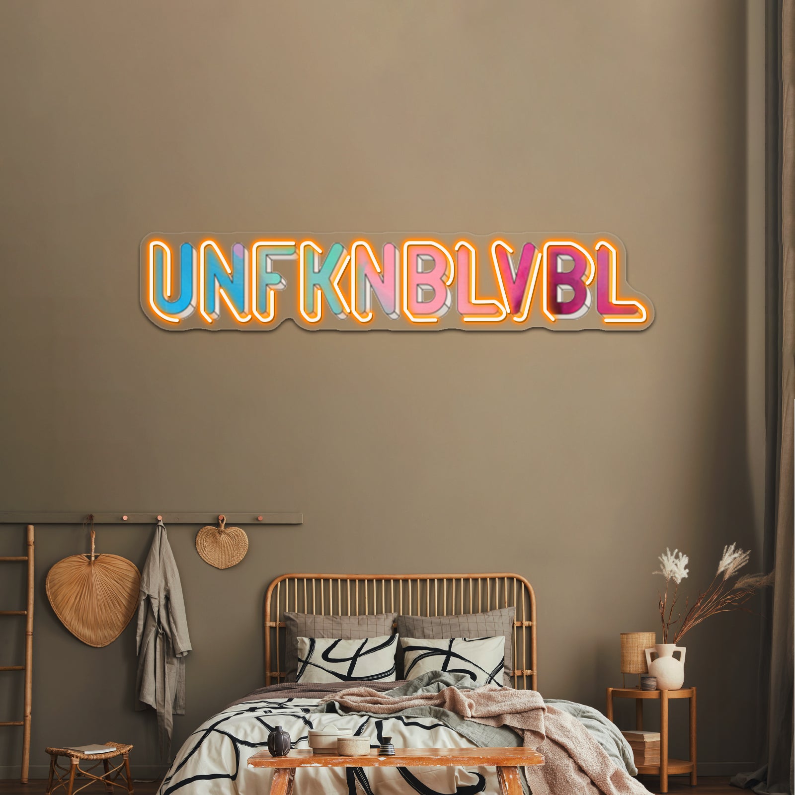 Unfknblvbl Rainbow Paint Funny Phrase Artwork Personalized Neon Signs | Shineneon