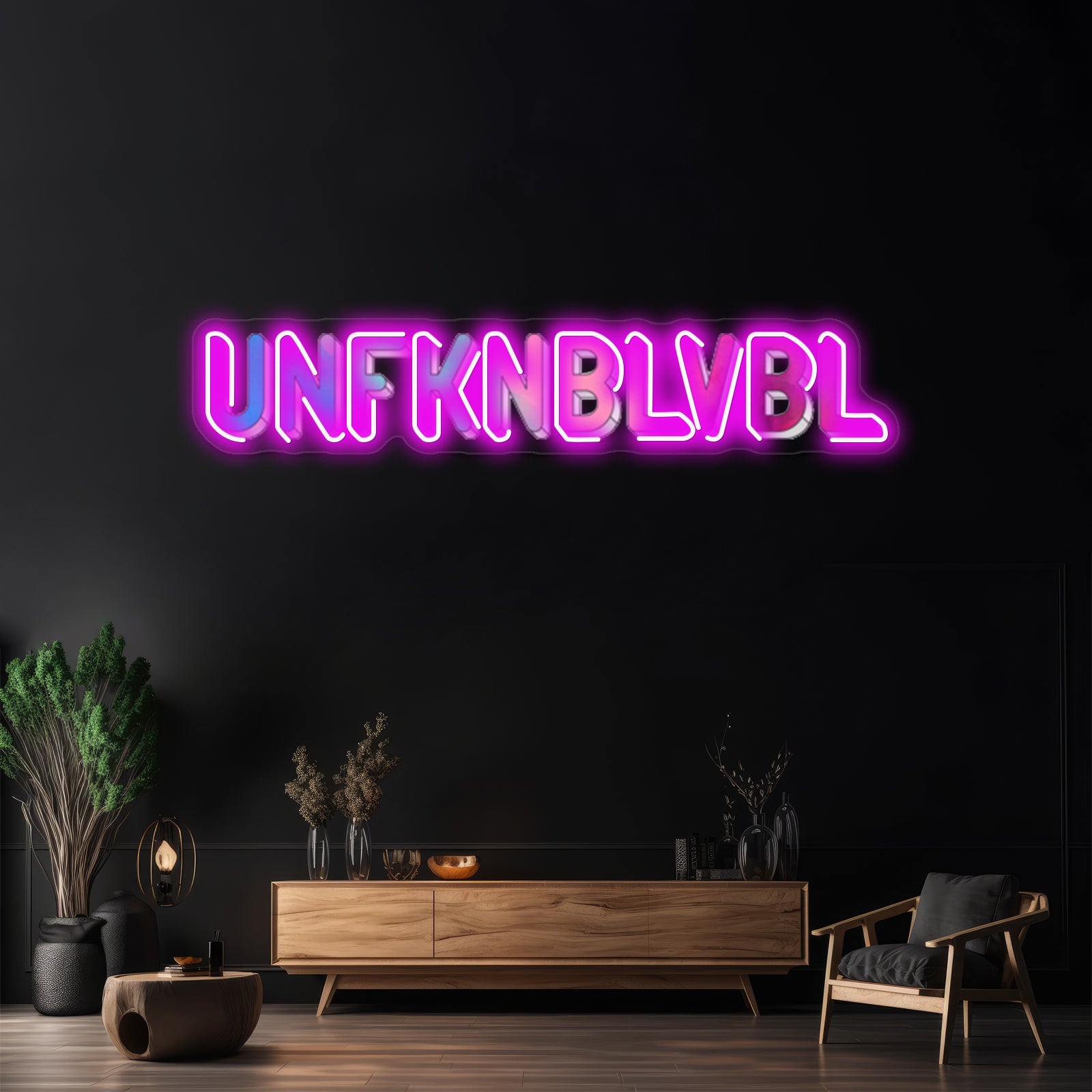 Unfknblvbl Rainbow Paint Funny Phrase Artwork Personalized Neon Signs | Shineneon