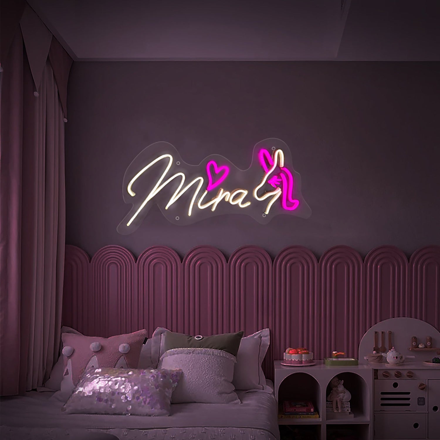 Unicorn Led Neon Sign With Your Kids Name | Shineneon