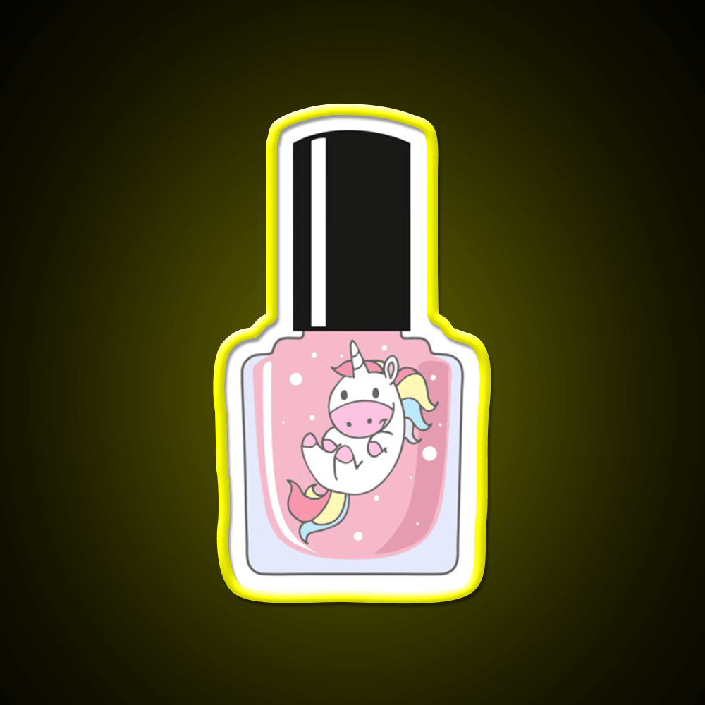 Unicorn Nail Polish Bottle Nail Salon Led Neon Sign Rgb Color - Shineneon