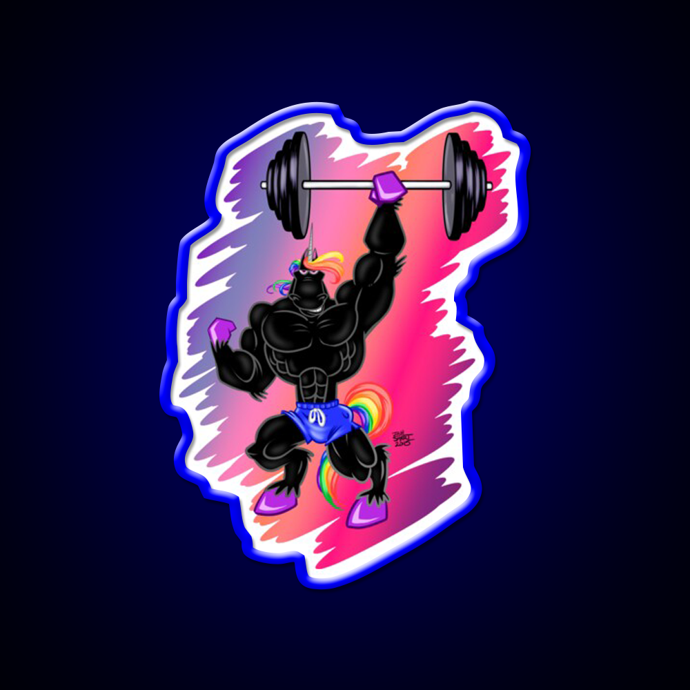 Unicorn Power Gym Fitness Led Neon Sign Rgb Color