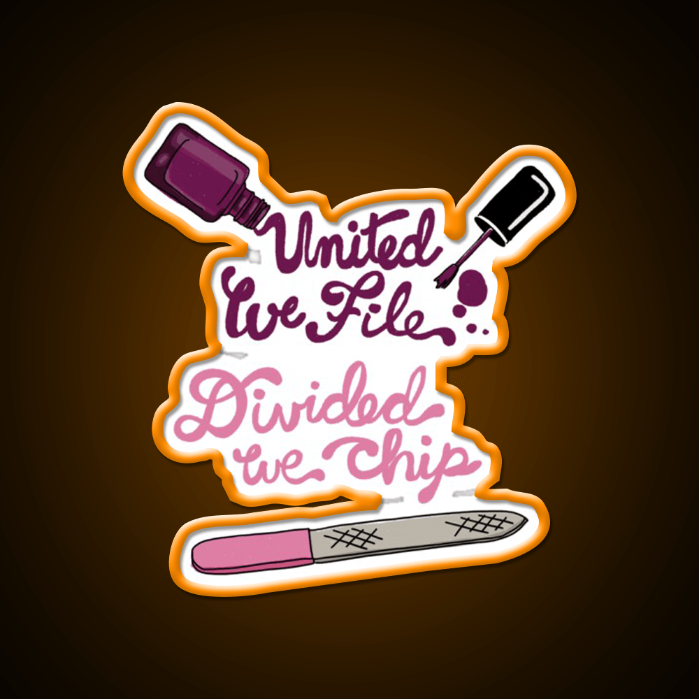 United We File Nail Salon Led Neon Sign Rgb Color - Shineneon