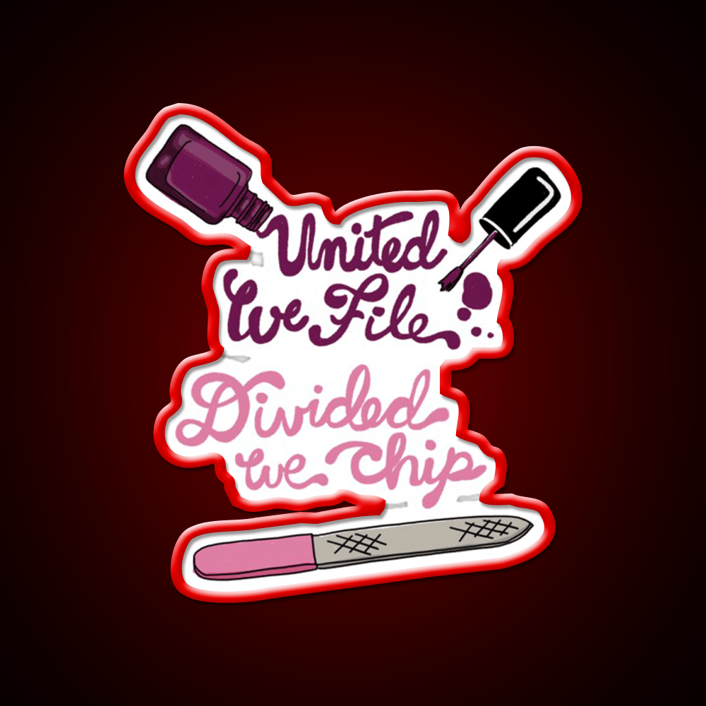 United We File Nail Salon Led Neon Sign Rgb Color - Shineneon