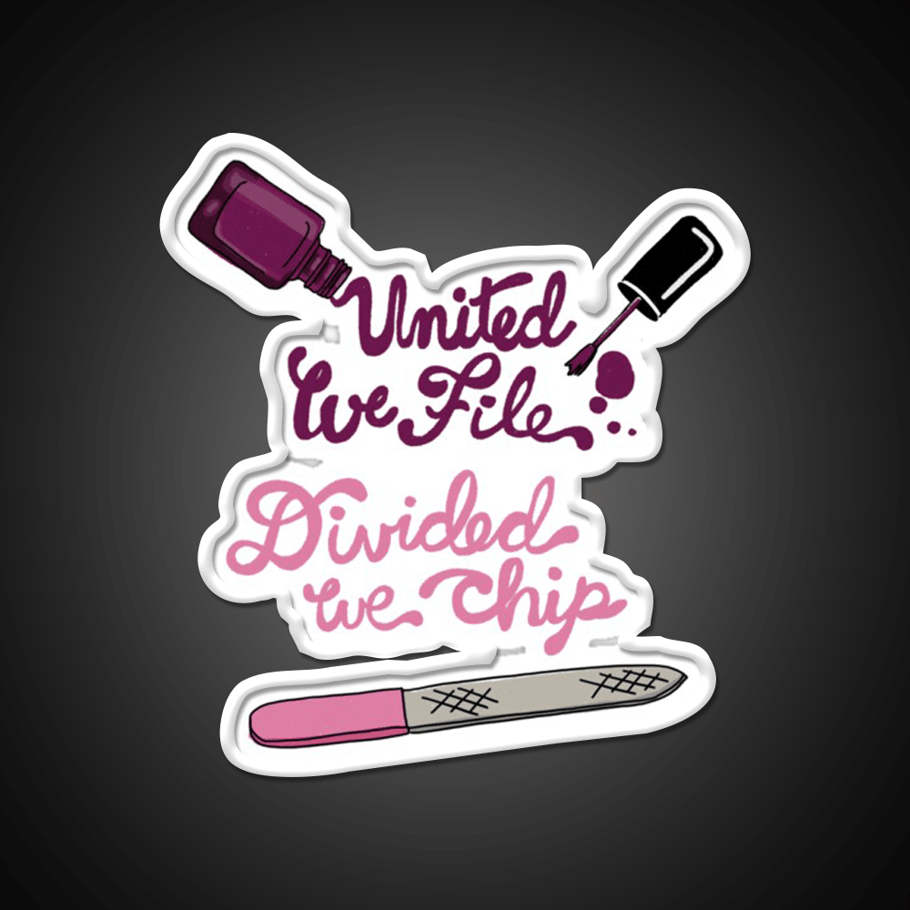United We File Nail Salon Led Neon Sign Rgb Color - Shineneon
