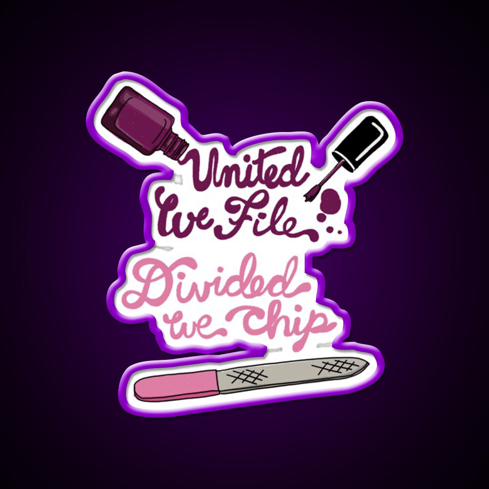 United We File Nail Salon Led Neon Sign Rgb Color - Shineneon