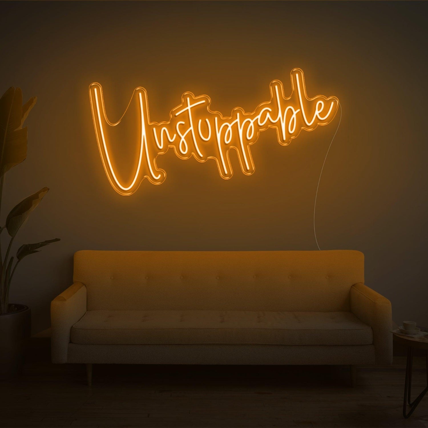 Unstoppable Bright Yellow Led Neon Sign For Modern Home Studio Decor | Shineneon