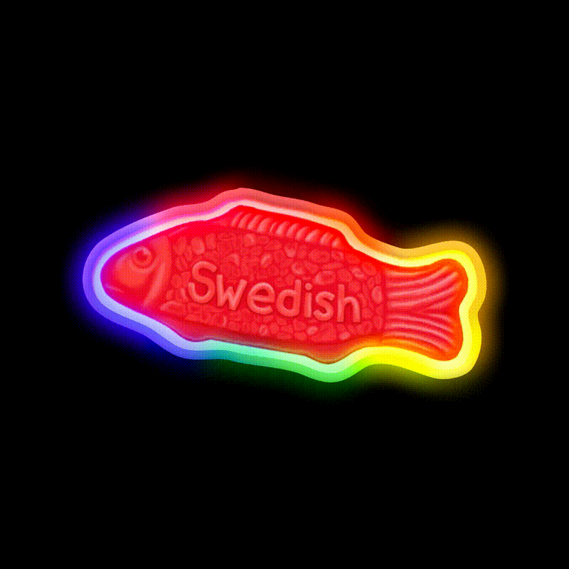Untitled Snack Food Led Neon Sign Rgb Color - LED neon sign close-up detail