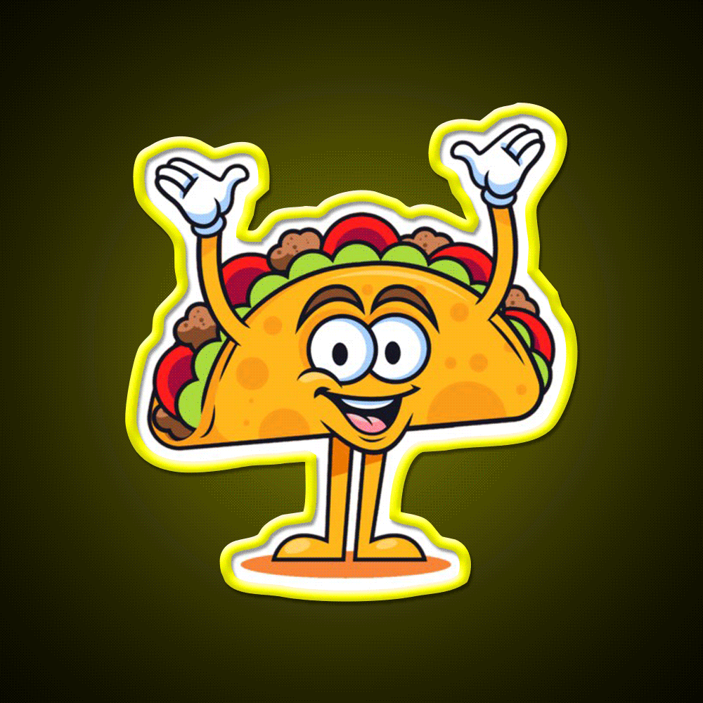 Up Taco Led Neon Sign Mexican Food Sign Rgb Color