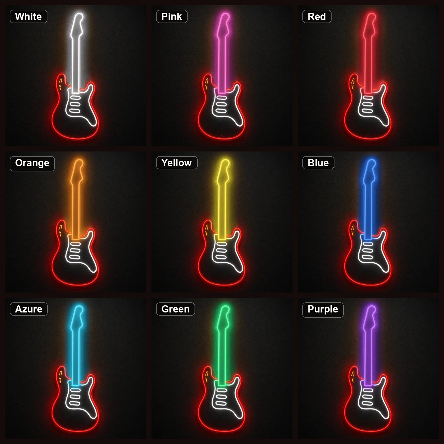 Upright Electric Guitar LED Neon Sign - Shineneon