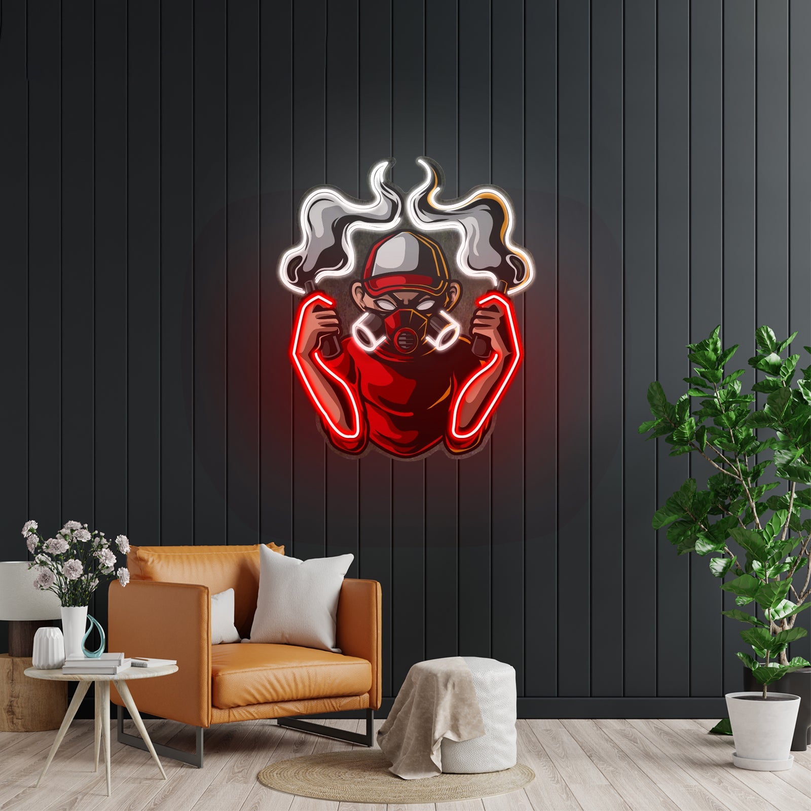 Urban Boy With A Gas Mask Led Neon Sign Light Custom Led Signs - Shineneon