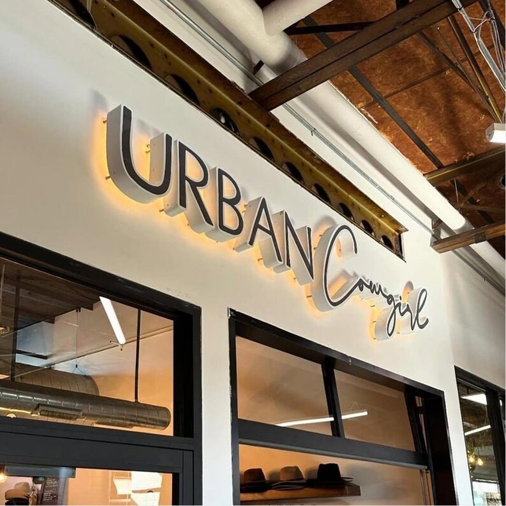 Urban Cowgirl 3D Backlit Channel Letters Led Light Sign - Shineneon