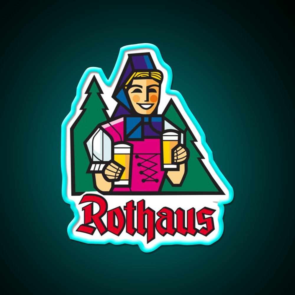 Urban Revitalization Rothaus With Brewery Beer Bar Decor Led Neon Sign Rgb Color - Size and dimension reference