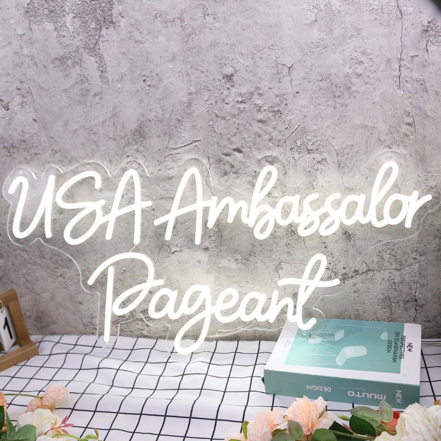 Usa Ambassador Pageant White Led Neon Sign - Shineneon