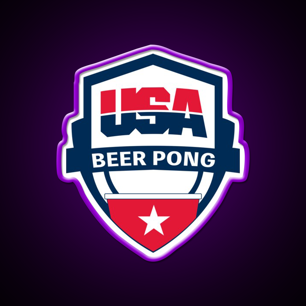 Usa Beer Pong Beer Bar Decor Led Neon Sign Rgb Color - LED neon sign view 9