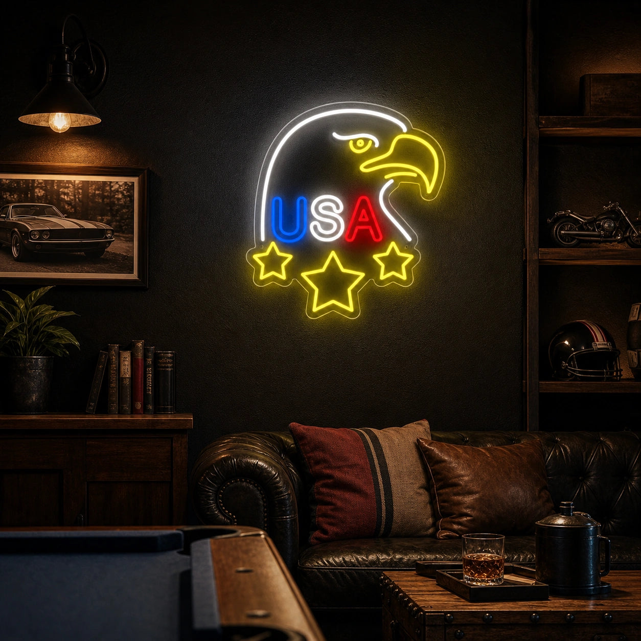 USA Eagle With Stars LED Neon Sign high-converting product image
