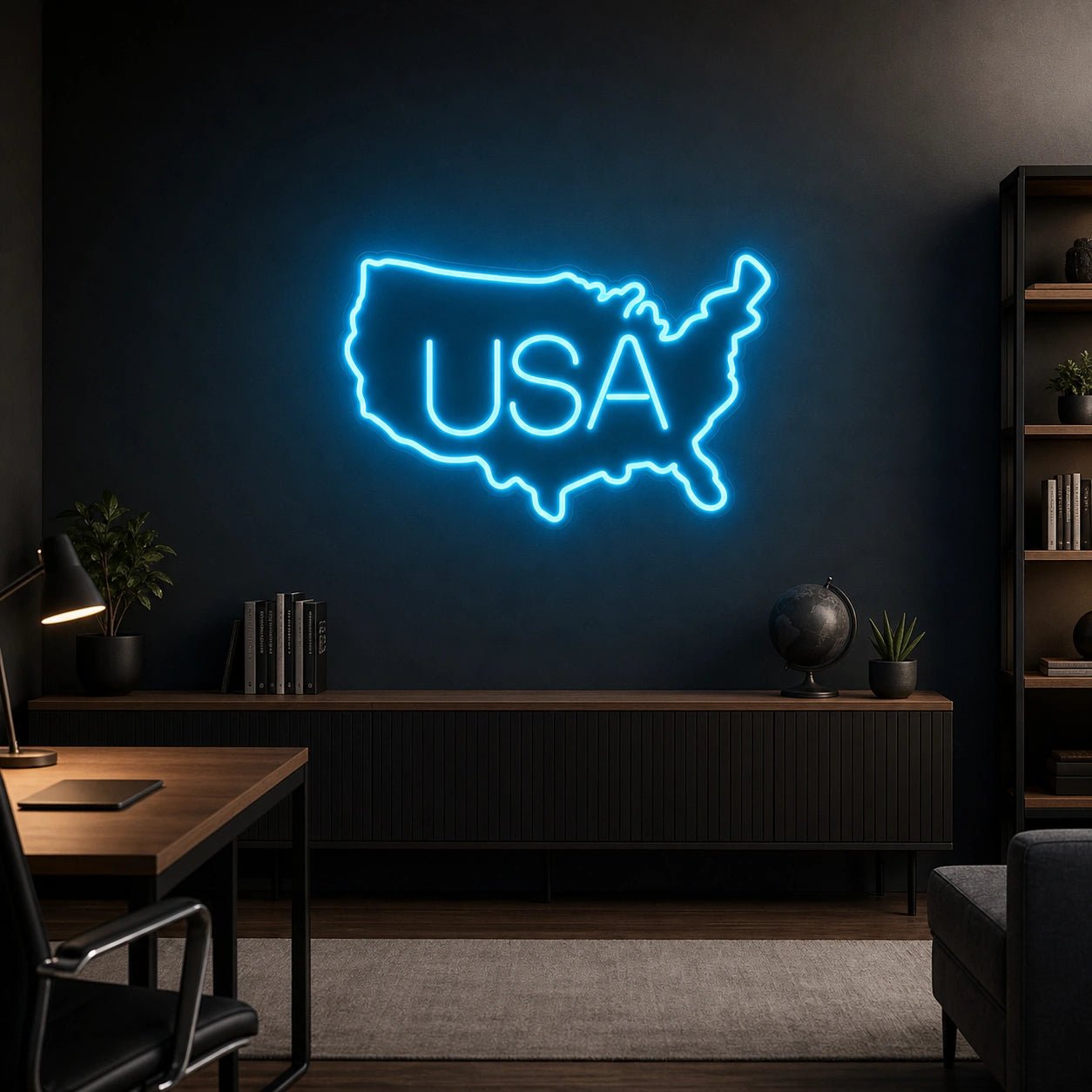 USA Map LED Neon Sign Garage Man Cave Neon Sign - Shineneon