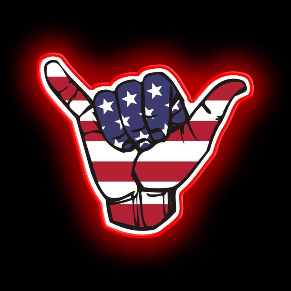 Usa Shaka Neon Sign - Shineneon