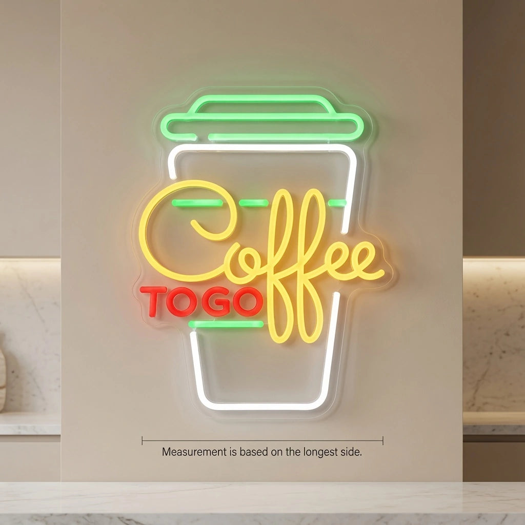 Usb Dimmable Coffee Wall Decor LED Neon Sign - 04 Size Image