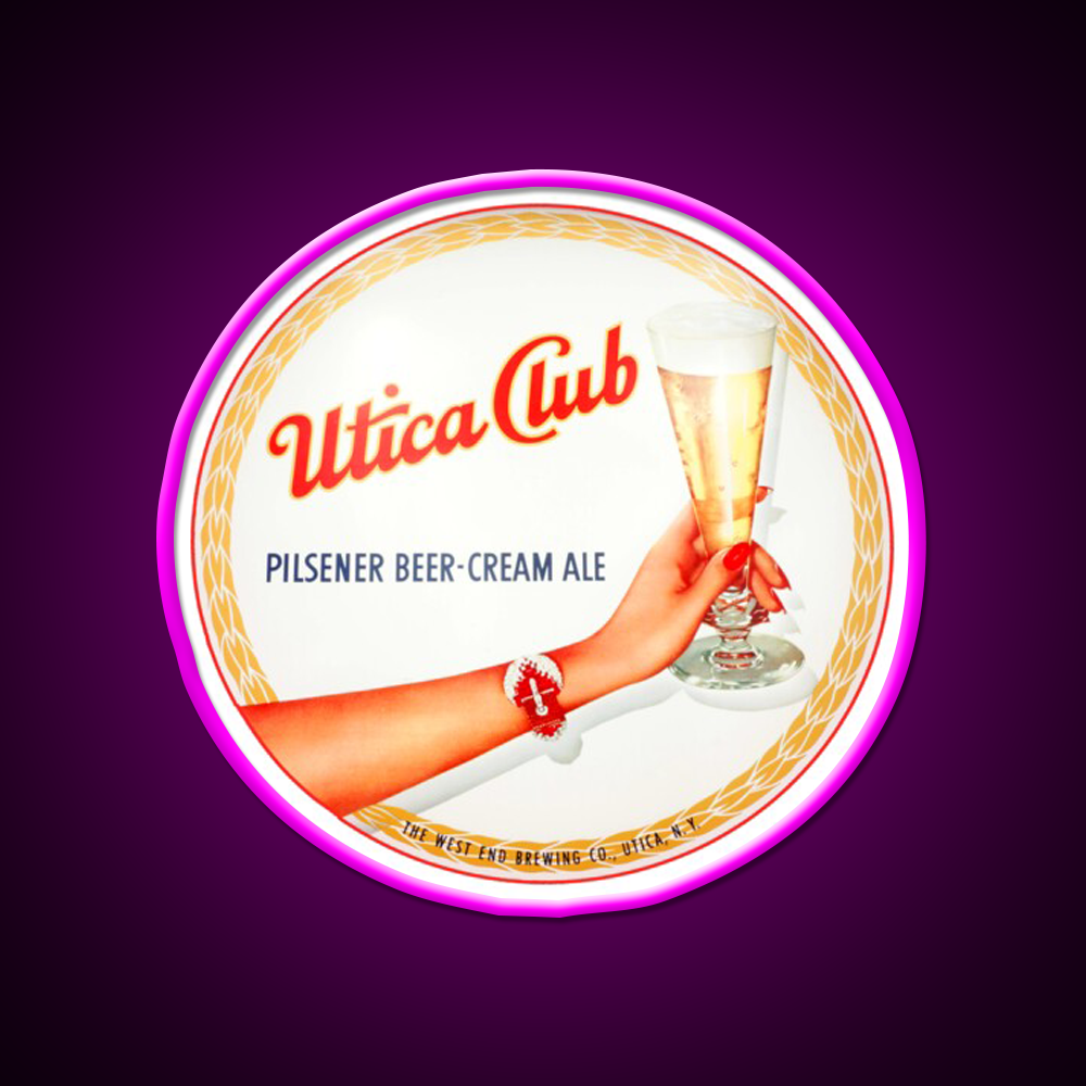 Utica Club Beer Ale Beer Bar Decor Led Neon Sign Rgb Color