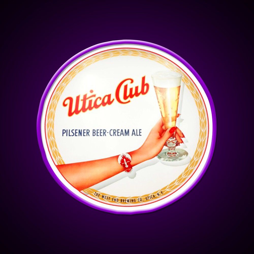 Utica Club Beer Ale Beer Bar Decor Led Neon Sign Rgb Color