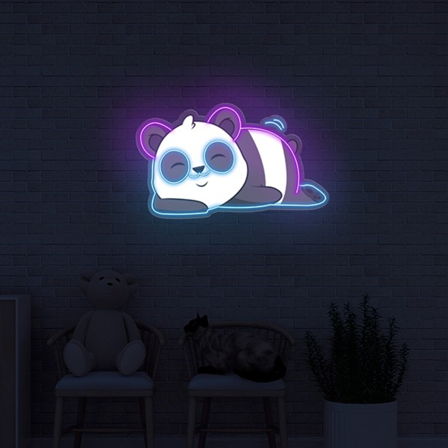 Uv Printing Panda Neon Sign Wall Art Decor | Shineneon